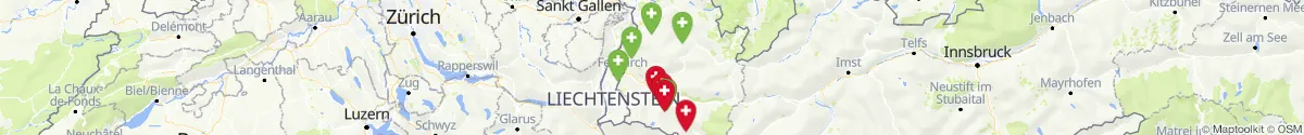 Kartenansicht für Apotheken-Notdienste in der Nähe von Klösterle (Bludenz, Vorarlberg)